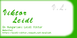 viktor leidl business card